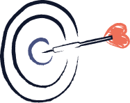 pictogramme : cible et fléchette